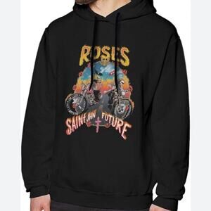 Not a Cult Roses Saint Jhn black hoodie sweatshirt size medium M B138